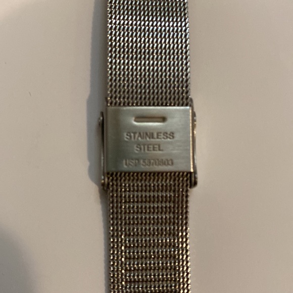 Skagen stainless steel mesh band with black face. - Picture 3 of 4